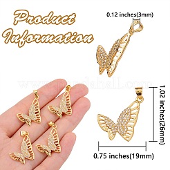 5 шт. Латунные подвески с микропаве ZIRC-SZ0001-65