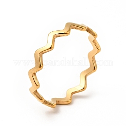 Ионное покрытие (ip) 201 нержавеющая сталь зубчатое кольцо для женщин&nbsp;RJEW-G266-18G