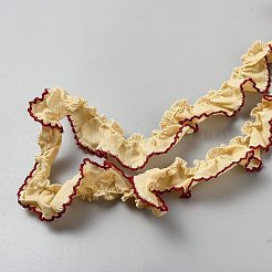 コットンフリルトリム  洋服アクセサリー用  桃パフ  1-1/8インチ（30mm）&nbsp;OCOR-WH0109-351B