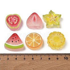 Cabujones de resina transparente que imitan frutas&nbsp;RE-CBA332C-01