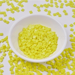 MIYUKIティラビーズ  日本製シードビーズ  2穴  （tl404)不透明な黄色  5x5x1.9mm  穴：0.8mm  約118PCS /ボトル  10 G /ボトル&nbsp;SEED-JP0008-TL0404