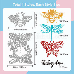 Углеродистая сталь разрезает трафареты DIY-WH0309-1458