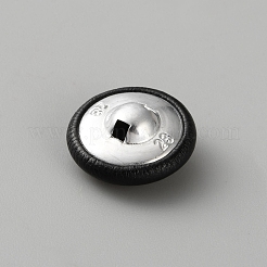 Пуговицы из искусственной кожи с 1 отверстием на ножке&nbsp;BUTT-WH20002-22B-01