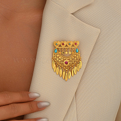 Элегантные броши в форме сердца в ближневосточном стиле из латуни GD0625