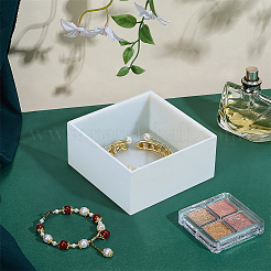 Quadratische transparente Schmuckverpackungsboxen aus Acryl mit Deckel&nbsp;CON-WH0085-169