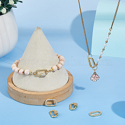 6 шт. 2 стиля застежки из латуни с микропаве из кубического циркония KK-HS0015-01