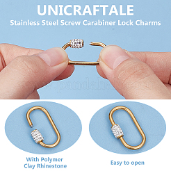 4 шт. 2 цвета 304 нержавеющая сталь винтовой карабин замок подвески STAS-UN0060-75