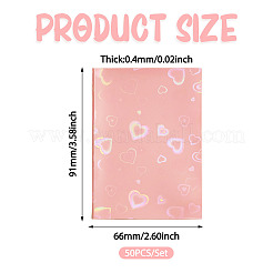 50 film laser PP à motif de cœur&nbsp;AJEW-TADJ0001-27C