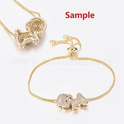 Ottone micro spianare pendenti zirconi&nbsp;ZIRC-E119-87