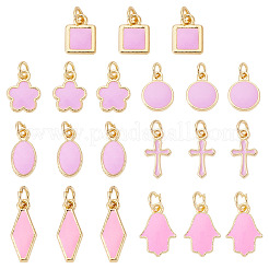 21шт 7 стиля латунные эмалевые подвески&nbsp;KK-TA0003-19B