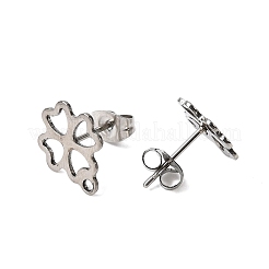 Фурнитура для сережек-гвоздиков из нержавеющей стали 201 EJEW-A071-14A-P-01