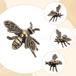 4 décoration d'affichage en alliage d'abeilles&nbsp;DJEW-SP0001-36