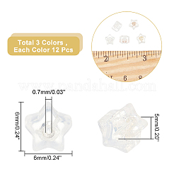 36 шт. 3 цвета силиконовые гайки для ушей SIL-AR0001-08
