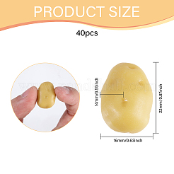 40 décoration de pomme de terre 3D en plastique&nbsp;DJEW-CA0001-48