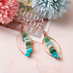 Бусины из натурального зеленого авантюрина и амазонита G-TA0001-20