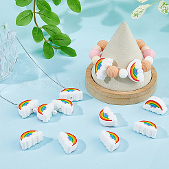 12 perlina in silicone ecologico per uso alimentare arcobaleno&nbsp;SIL-HY0001-31