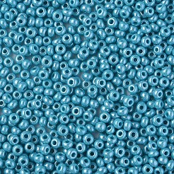 8/0 チェコ不透明ガラスシードビーズ  光沢のある  ラウンド  空色  3x2mm  穴：1mm  約500 G /袋&nbsp;SEED-N004-003A-16