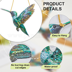 Акриловые подвесные ловцы солнца в виде птиц&nbsp;HJEW-WH20021-02D