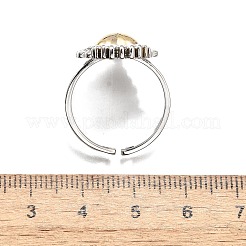 Кольца-манжеты в готическом стиле из латуни с микропаве из прозрачных кубических цирконий для женщин RJEW-U051-02F-GP