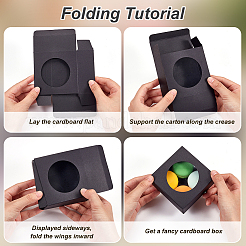 Подарочные коробки для хранения кубической крафт-бумаги CON-WH0095-101B-02