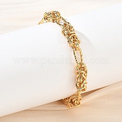 Bracelets unisexes en acier inoxydable 304 à maillons byzantins&nbsp;BJEW-G790-05G