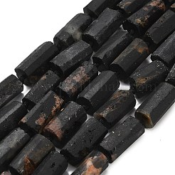 Натуральный черный турмалин бисер нитей G-F716-01-B02