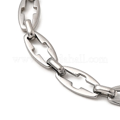 2 шт. 2 стиля браслетов из полой сшитой цепочки из нержавеющей стали 304 для пары BJEW-JB12294