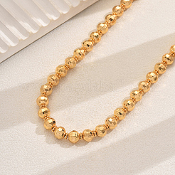 Элегантные латунные ожерелья из граненых круглых бусин для женских вечеринок OG1817