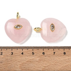 Colgantes naturales de cuarzo rosa&nbsp;G-P585-03G-22