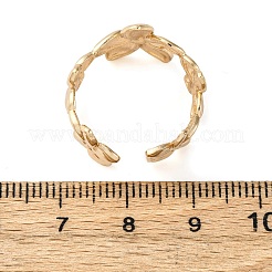 Латунные регулируемые открытые манжеты для женщин RJEW-R021-01G