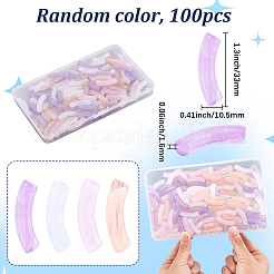 100 шт. Прозрачные акриловые бусины OACR-SP0001-58