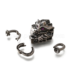 Латунные микро проложить кубического циркония раз за застежками KK-M318-25B