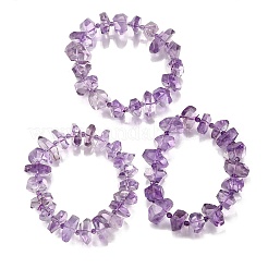 Природные чипы аметист растянуть браслеты&nbsp;BJEW-Z100-01