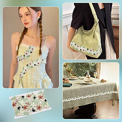 5 ярд плиссированной кружевной ленты из органзы и полиэстера OCOR-FG0002-42