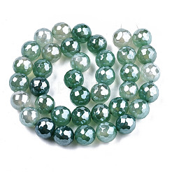 Galvanoplastie perles en agate naturelle brins&nbsp;G-T131-55-18