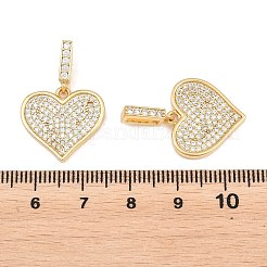 Messing micro pave klare zirkonia anhänger&nbsp;KK-CJC0013-18G