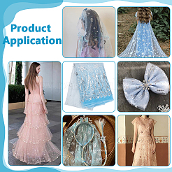 Полиэстеровый узор со снежинками&nbsp;AJEW-WH0314-911A