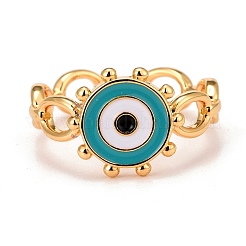 Настоящее кольцо-манжета из латуни с покрытием из 18-каратного золота RJEW-C014-03