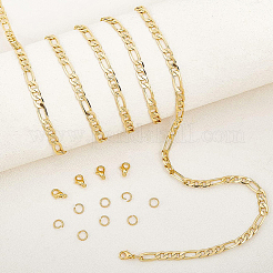 Наборы для самостоятельного изготовления браслета-цепочки с покрытием из настоящего золота 18 карат DIY-BC0005-18