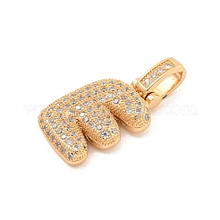 Pendenti in zirconi cubici trasparenti in micro pavè di ottone&nbsp;KK-B099-01G-E