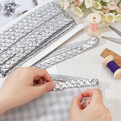 Пластиковые и полиэстеровые эластичные бусины с пайетками OCOR-WH0082-04A