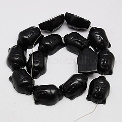 Синтетические бирюзовые бусины X-TURQ-G119-20x29mm-09