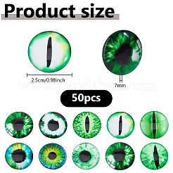 50шт стеклянные кабошоны GGLA-DC0001-05B