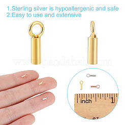 30 шт. 3 цвета 925 наконечника для шнура из стерлингового серебра FIND-GO0002-60