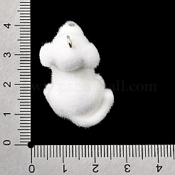 Pendentifs en résine opaque floqués&nbsp;RESI-G128-01M