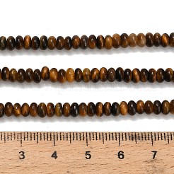 Природных тигровый глаз бисер нитей G-L635-A31-4x2mm-01