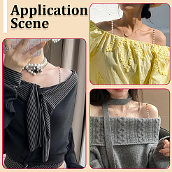 Нескользящие бретельки для бюстгальтера из сплава со стразами и крючками&nbsp;FIND-WH20043-010G