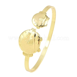 Браслеты-манжеты из латуни с морскими организмами для женщин&nbsp;BJEW-D368-03B-G