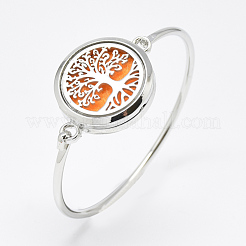 Медные браслеты из латунного рассеивателя BJEW-Q691-11