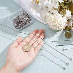 30 шт. набор из 3-х стилей 304 нержавеющей стали с коробкой и цепочкой из кабеля MAK-NB0001-26